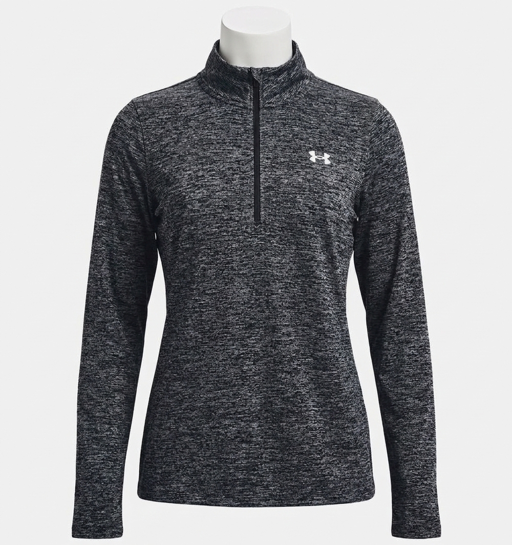 NEW UNDER ARMOUR tech 1/2 zip sweatshirt in black